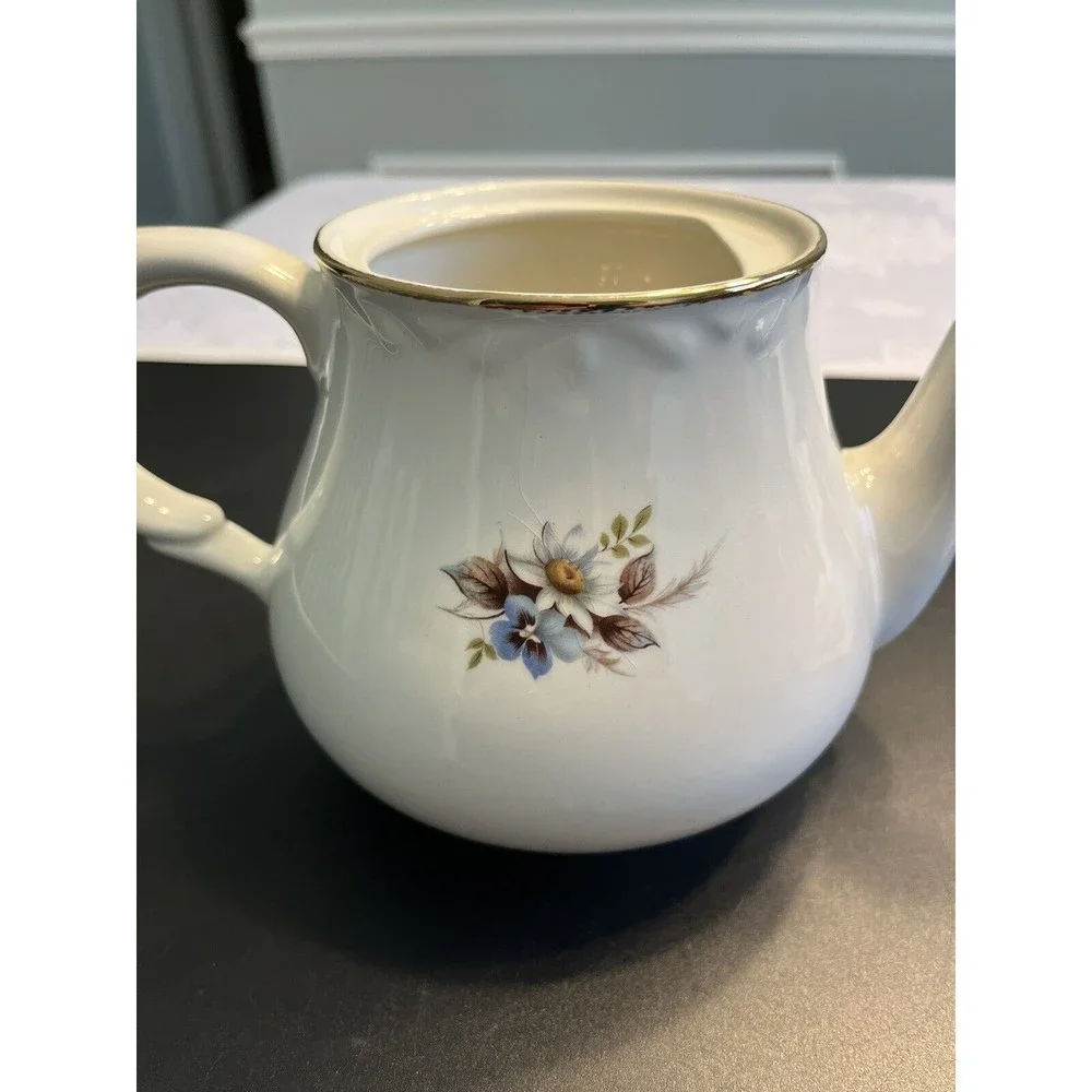 Vintage Arthur Wood Porcelain Ceramic Flowers Floral Teapot 5990 ~ England